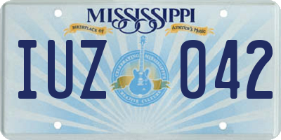 MS license plate IUZ042