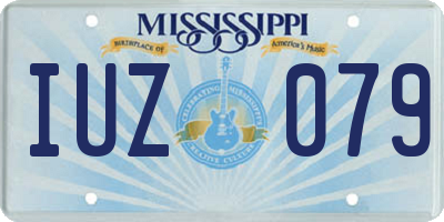 MS license plate IUZ079