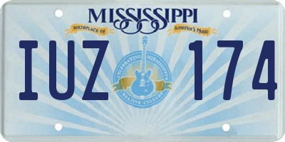 MS license plate IUZ174