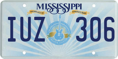 MS license plate IUZ306