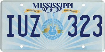 MS license plate IUZ323