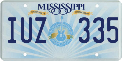MS license plate IUZ335