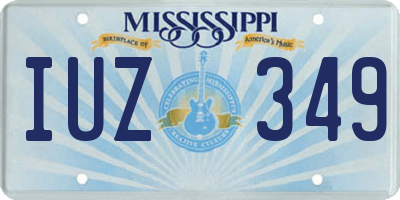 MS license plate IUZ349