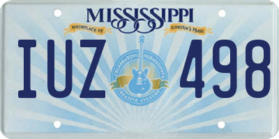 MS license plate IUZ498