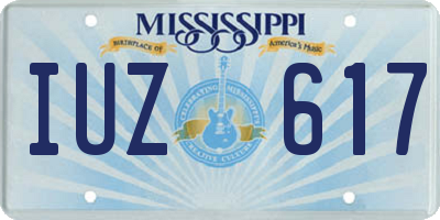 MS license plate IUZ617