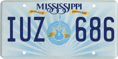 MS license plate IUZ686
