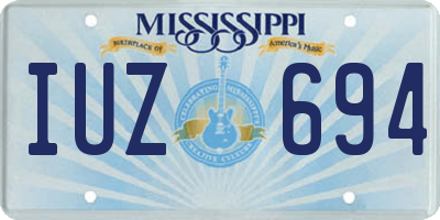 MS license plate IUZ694