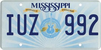 MS license plate IUZ992