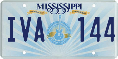 MS license plate IVA144