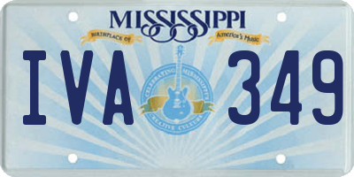 MS license plate IVA349