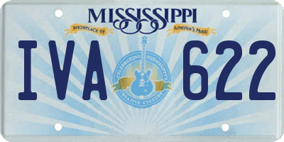 MS license plate IVA622