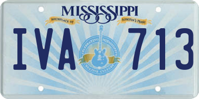 MS license plate IVA713
