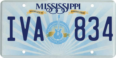 MS license plate IVA834