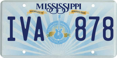MS license plate IVA878