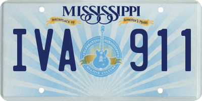 MS license plate IVA911