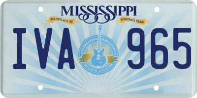 MS license plate IVA965