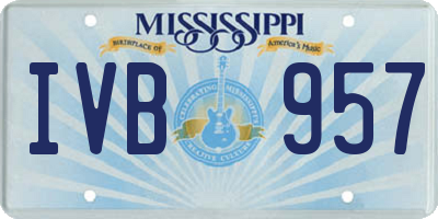 MS license plate IVB957