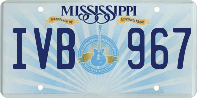 MS license plate IVB967