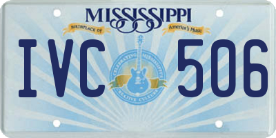 MS license plate IVC506