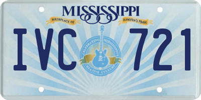 MS license plate IVC721