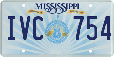 MS license plate IVC754