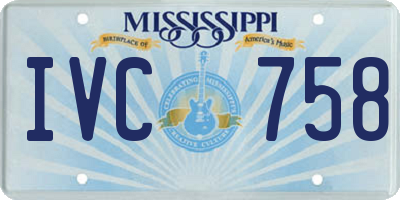 MS license plate IVC758