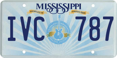 MS license plate IVC787