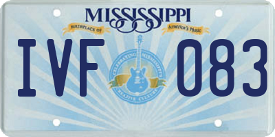 MS license plate IVF083