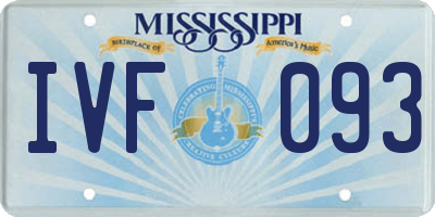 MS license plate IVF093