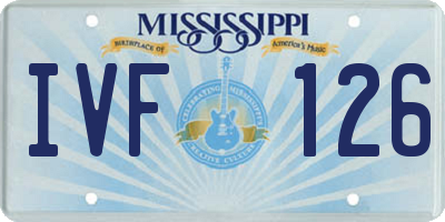 MS license plate IVF126
