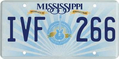 MS license plate IVF266