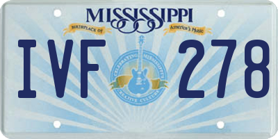 MS license plate IVF278