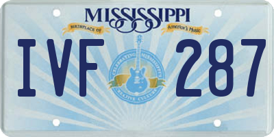 MS license plate IVF287
