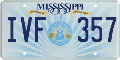 MS license plate IVF357