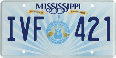 MS license plate IVF421