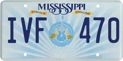 MS license plate IVF470