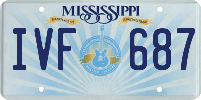 MS license plate IVF687