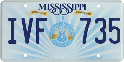 MS license plate IVF735