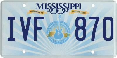 MS license plate IVF870