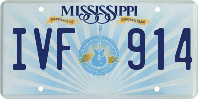 MS license plate IVF914