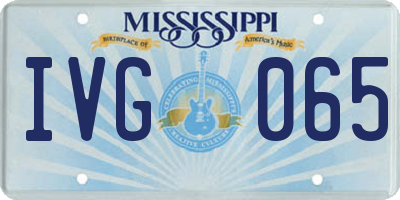 MS license plate IVG065