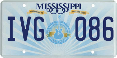 MS license plate IVG086