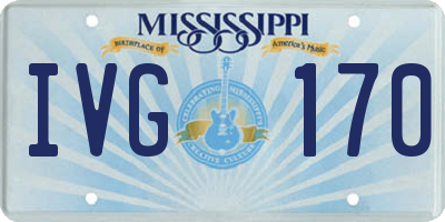 MS license plate IVG170