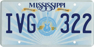 MS license plate IVG322