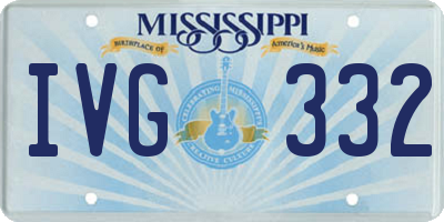 MS license plate IVG332
