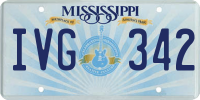 MS license plate IVG342