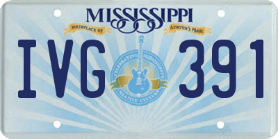 MS license plate IVG391