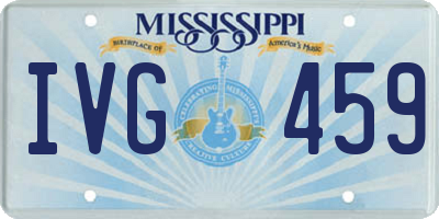MS license plate IVG459