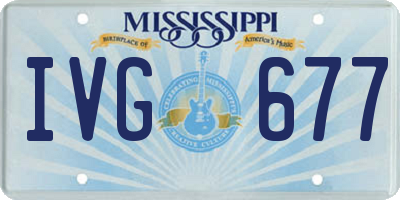 MS license plate IVG677