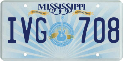 MS license plate IVG708